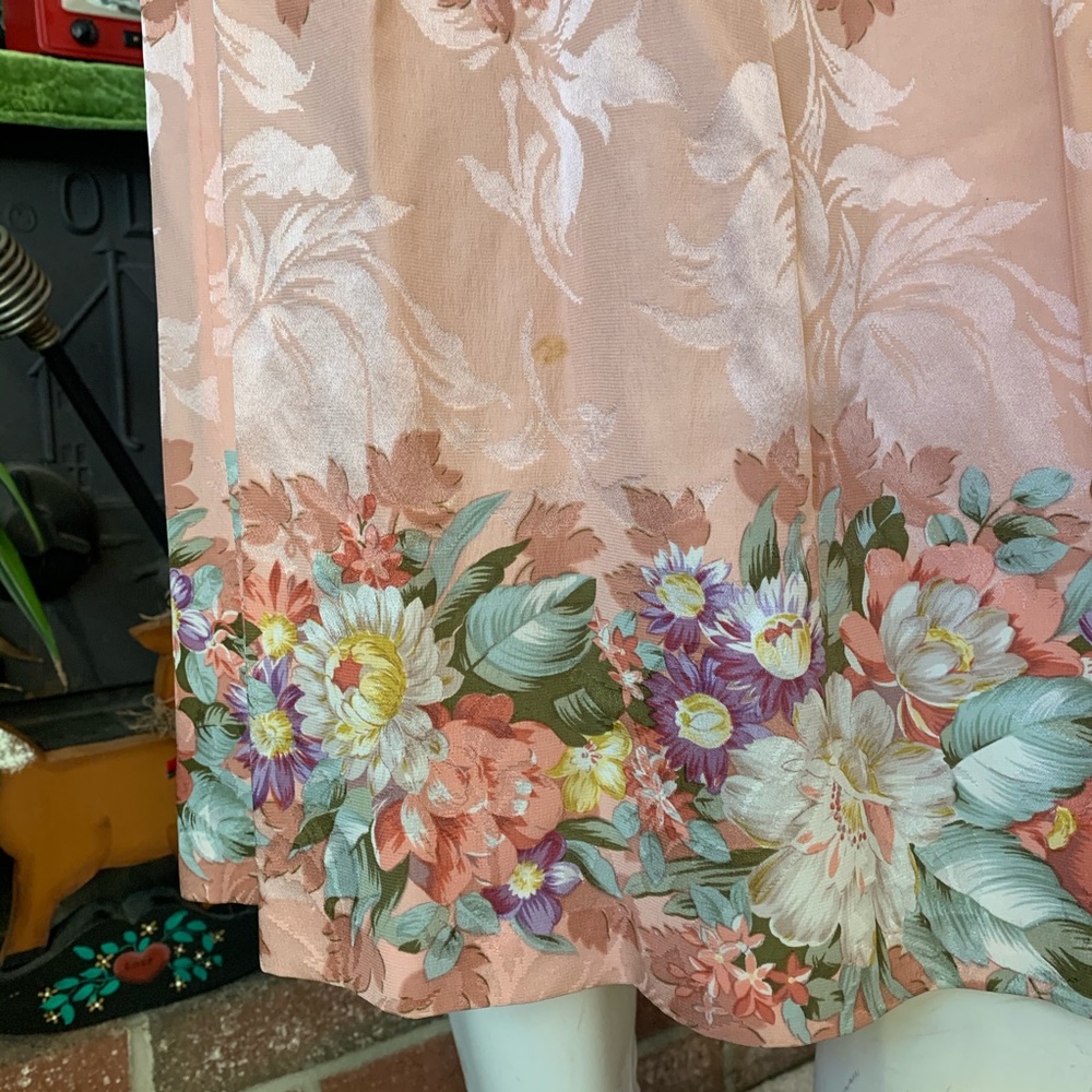 Vintage 70s Silk Secretary Midi Skirt - Picture 4 of 8